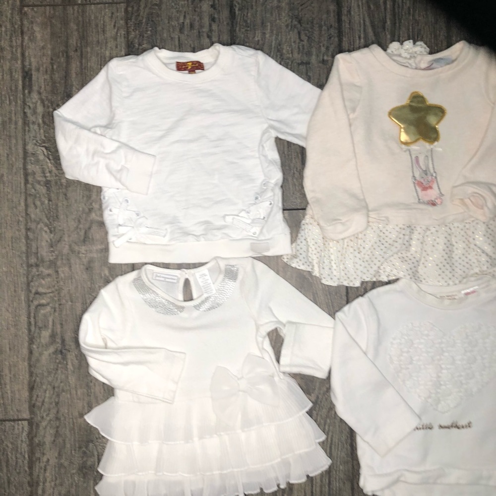 Beautiful lot of toddler girl white sweaters - Picture 2 of 7